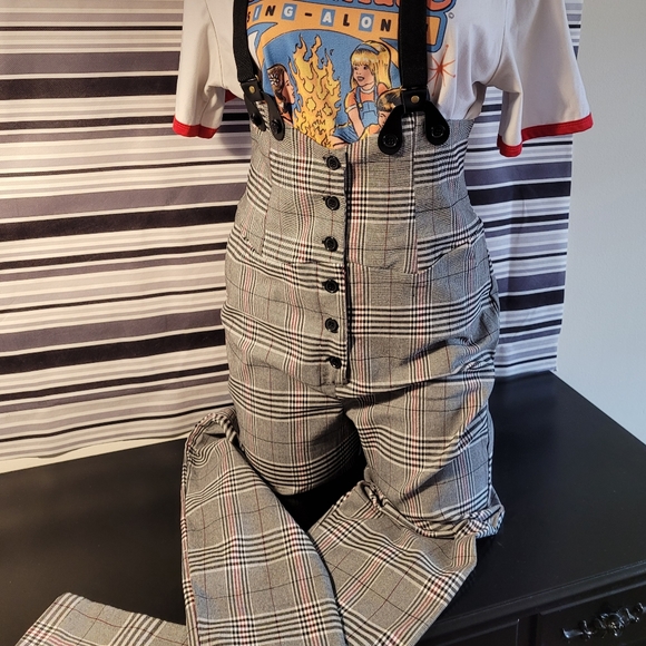 Unique Vintage Pants - NWT Unique Vintage Suspender Pants